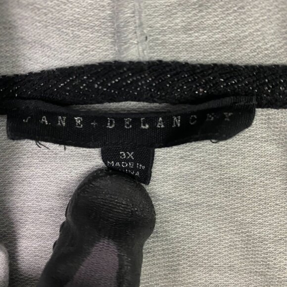 Jane and Delancey Hoodie Women's 3X Gray Stars Lightweight Jane + Delancey - Picture 4 of 9